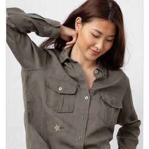 Rails gold star, embroidery shirt, jacket